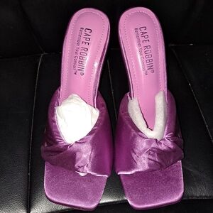 Cape Robbin Women's Satin Purple Heels